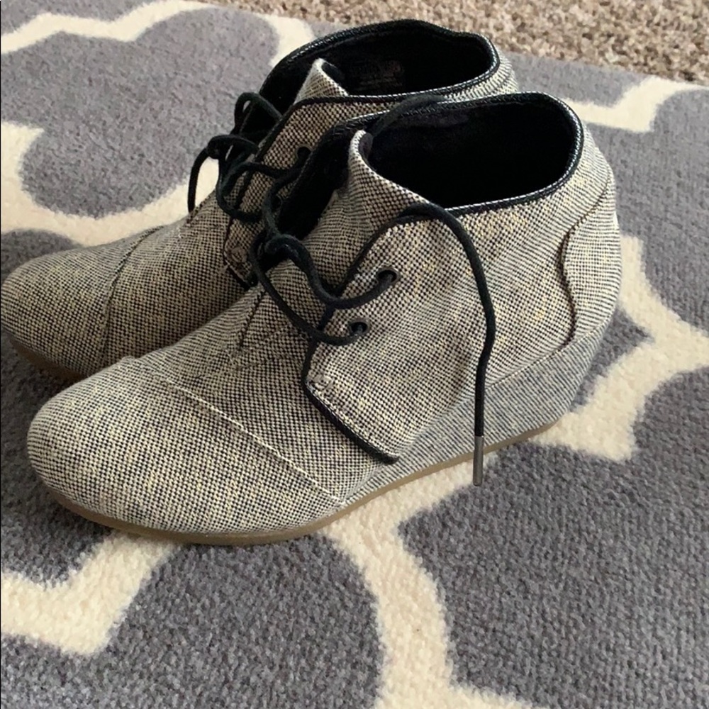 TOMS wedge booties